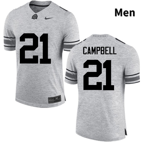 Ohio State Buckeyes Parris Campbell Men's #21 Gray Game Stitched College Football Jersey